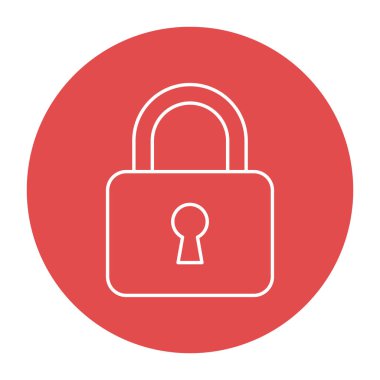 Kolayca değiştirilebilen ya da düzenlenebilen izole edilmiş vektör simgesini kilitle