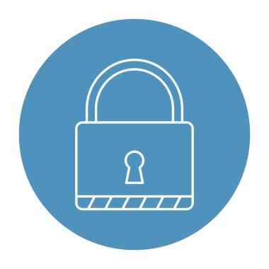 Güvenlik kilidi izole edilmiş vektör simgesi kolayca değiştirilebilir ya da düzenlenebilir