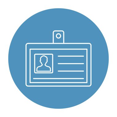 Kolayca düzenleyebilen veya düzenleyebilen Kimlik Kartı İzole Vektör simgesi