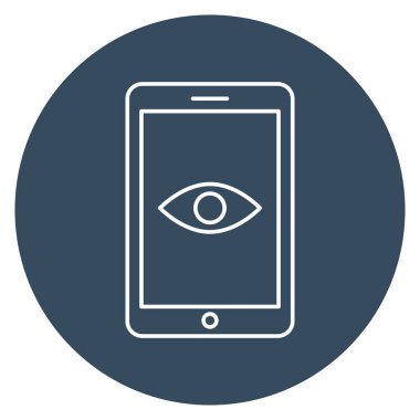 Mobil Göz İzole Vektör simgesi Kolayca değiştirilebilir veya düzenlenebilir