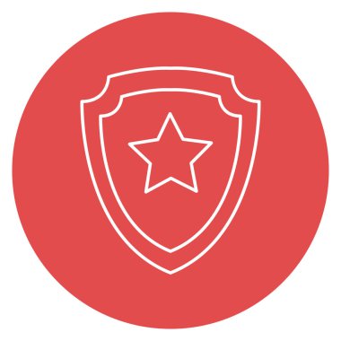 Polis kalkanı izole edilmiş Vektör simgesi kolayca değiştirilebilir ya da düzenlenebilir