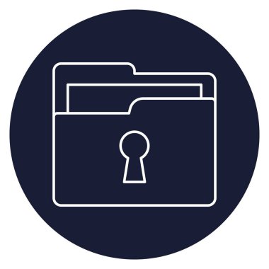 Kolayca düzenleyebilen ya da düzenleyebilen dizin anahtar deliği izole edilmiş Vektör simgesi