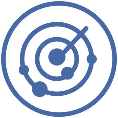 Kolayca düzenleyebilen ve düzenleyebilen sonar izole edilmiş Vektör simgesi