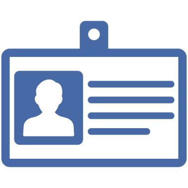 Çalışan kartı izole edilmiş vektör simgesi kolayca düzenlenebilir ya da düzenlenebilir