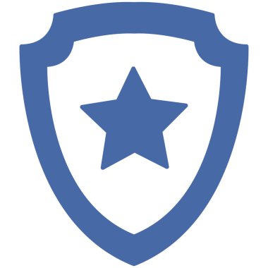 Polis kalkanı izole edilmiş Vektör simgesi kolayca değiştirilebilir ya da düzenlenebilir