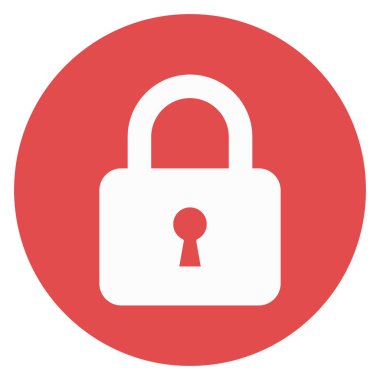 Kolayca değiştirilebilen ya da düzenlenebilen izole edilmiş vektör simgesini kilitle