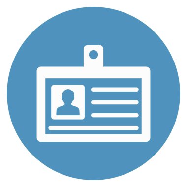 Kolayca düzenleyebilen veya düzenleyebilen Kimlik Kartı İzole Vektör simgesi