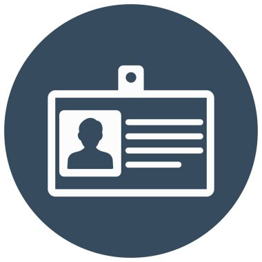 Çalışan kartı izole edilmiş vektör simgesi kolayca düzenlenebilir ya da düzenlenebilir