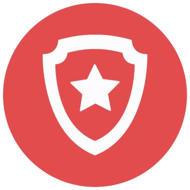 Polis kalkanı izole edilmiş Vektör simgesi kolayca değiştirilebilir ya da düzenlenebilir