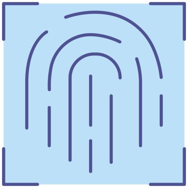 Parmak izi yalıtılmış vektör simgesi kolayca değiştirilebilir ya da düzenlenebilir