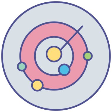 Kolayca düzenleyebilen ve düzenleyebilen sonar izole edilmiş Vektör simgesi