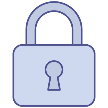 Kolayca değiştirilebilen ya da düzenlenebilen izole edilmiş vektör simgesini kilitle