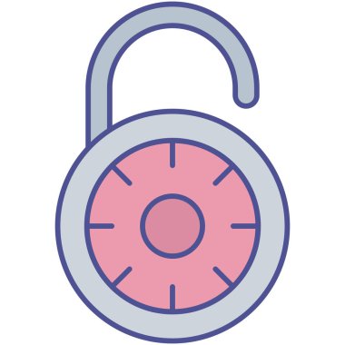 Kolayca değiştirebilen ya da düzenleyebilen izole edilmiş Vektör simgesinin kilidini aç