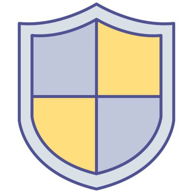 Koruma kalkanı izole edilmiş vektör simgesi kolayca değiştirilebilir ya da düzenlenebilir