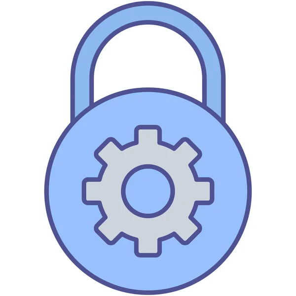 Lock Setting Isolated Vector Icon Which Can Easily Modify Edit — Stock Vector