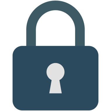 Kolayca değiştirilebilen ya da düzenlenebilen izole edilmiş vektör simgesini kilitle