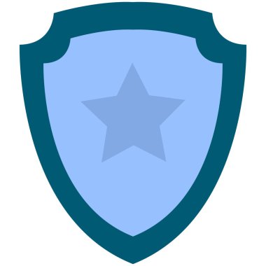 Polis kalkanı izole edilmiş Vektör simgesi kolayca değiştirilebilir ya da düzenlenebilir