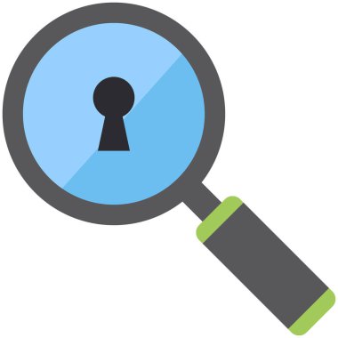 Kolayca değiştirebilen ya da düzenleyebilen izole edilmiş anahtar deliği vektör simgesini ara