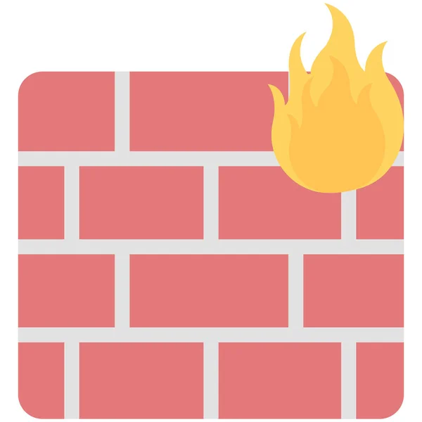 Firewall Icono Vector Aislado Que Puede Modificar Editar Fácilmente — Vector de stock