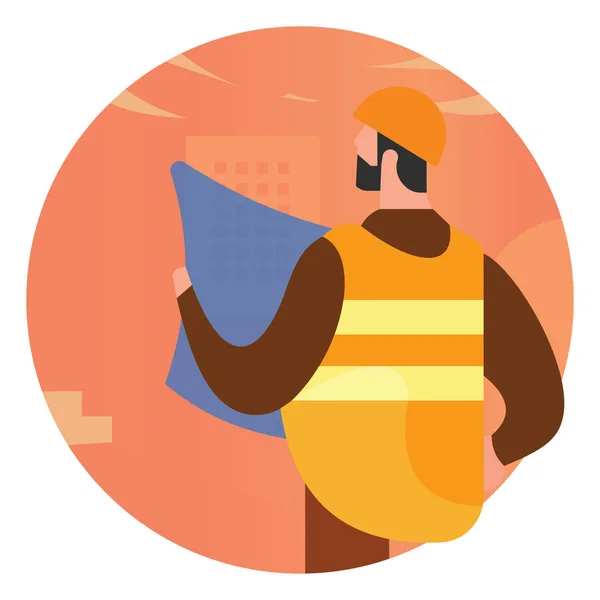 Construction Worker Isolated Vector Icon Which Can Easily Modify Edit — Stock Vector