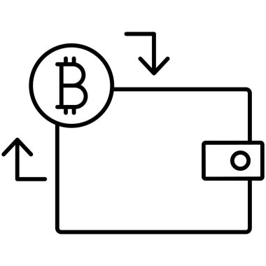 Bitcoin cüzdanı izole edilmiş Vektör simgesi kolayca düzenleyebilir ya da değiştirebilir