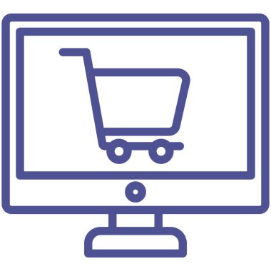 Çevrimiçi dükkan İzole Vektör simgesi kolaylıkla düzenleyebilir ya da değiştirebilir