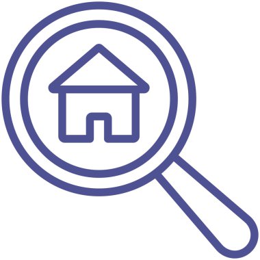 Ev araması izole edilmiş vektör simgesi kolayca düzenlenebilir ya da değiştirilebilir