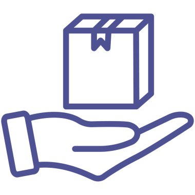 Teslimat kutusu izole edilmiş Vektör simgesi kolayca düzenlenebilir ya da değiştirilebilir