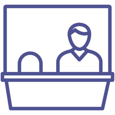 Kolayca değiştirebilen veya düzenleyebilen kasiyer izole vektör simgesi