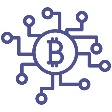 Bitcoin ağ izole edilmiş vektör simgesi kolayca düzenlenebilir ya da değiştirilebilir