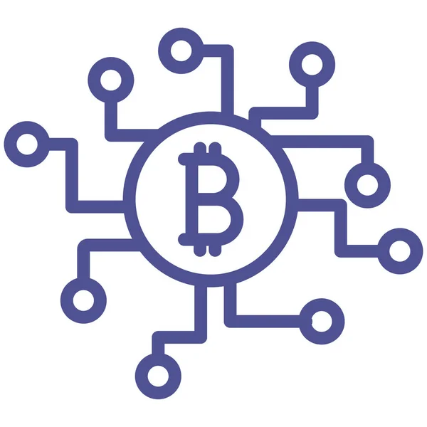 Bitcoin Netzwerk Isolated Vector Symbol Das Leicht Geändert Oder Bearbeitet — Stockvektor