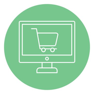 Çevrimiçi dükkan İzole Vektör simgesi kolaylıkla düzenleyebilir ya da değiştirebilir