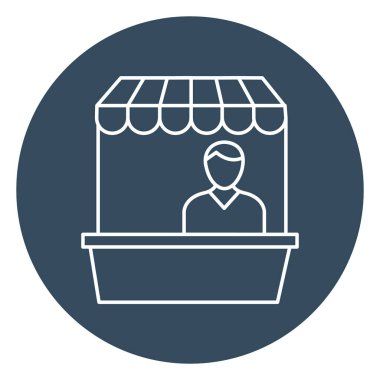 Kolayca değiştirebilen veya düzenleyebilen kasiyer izole vektör simgesi