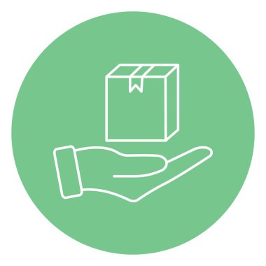 Teslimat kutusu izole edilmiş Vektör simgesi kolayca düzenlenebilir ya da değiştirilebilir