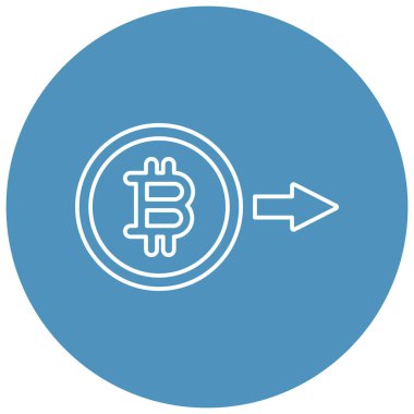 Bitcoin Kolayca düzenleyebilen ya da değiştirebilen izole edilmiş vektör simgesi gönder