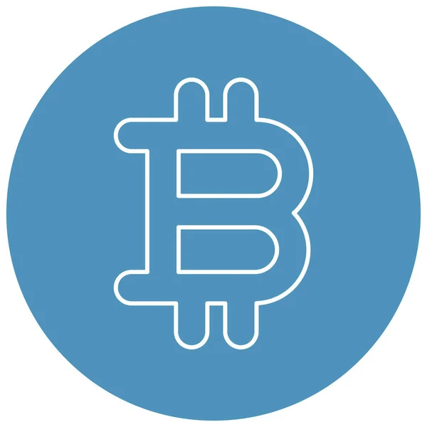 Bitcoin Isolated Vector Symbol Das Leicht Geändert Oder Bearbeitet Werden — Stockvektor