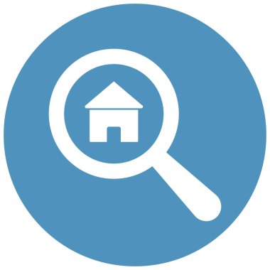 Ev araması izole edilmiş vektör simgesi kolayca düzenlenebilir ya da değiştirilebilir