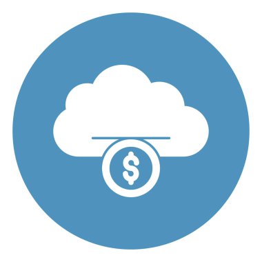 Bulut Doları İzole Vektör simgesi Kolayca değiştirilebilir veya düzenlenebilir