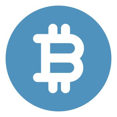 Kolayca düzenleyebilen ve düzenleyebilen Bitcoin izole edilmiş Vektör simgesi