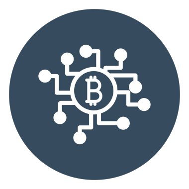 Bitcoin ağ izole edilmiş vektör simgesi kolayca düzenlenebilir ya da değiştirilebilir