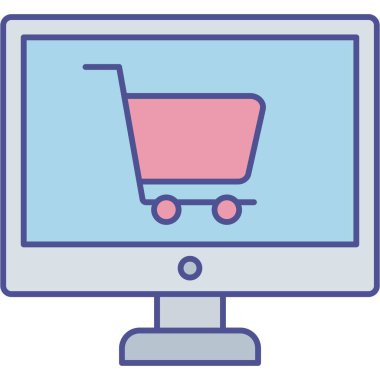 Çevrimiçi dükkan İzole Vektör simgesi kolaylıkla düzenleyebilir ya da değiştirebilir