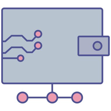 Cüzdan İzole Vektör simgesi Kolayca düzenleyebilir veya değiştirebilir