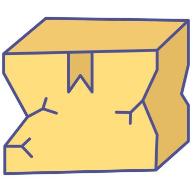 Kırık Kutu İzole Vektör simgesi Kolayca düzenleyebilir ya da değiştirebilir