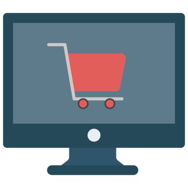 Çevrimiçi dükkan İzole Vektör simgesi kolaylıkla düzenleyebilir ya da değiştirebilir