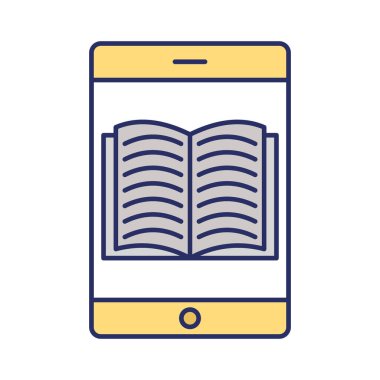 Kolayca Düzenleyebilen veya Düzenleyebilen Mobil Kitap vektör simgesi 