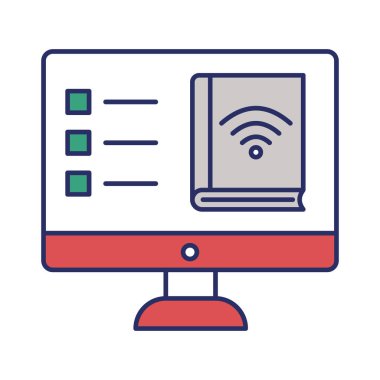 Kolayca Düzenleyebilen veya Düzenleyebilen Dijital Kitap vektör simgesi 