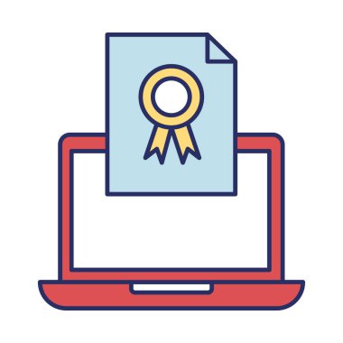 Çevrimiçi Sertifika vektör simgesi Kolayca Düzenleyebilir ya da Değiştirebilir 