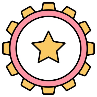 Kolayca düzenleyebilen ya da düzenleyebilen Yıldız Rozeti