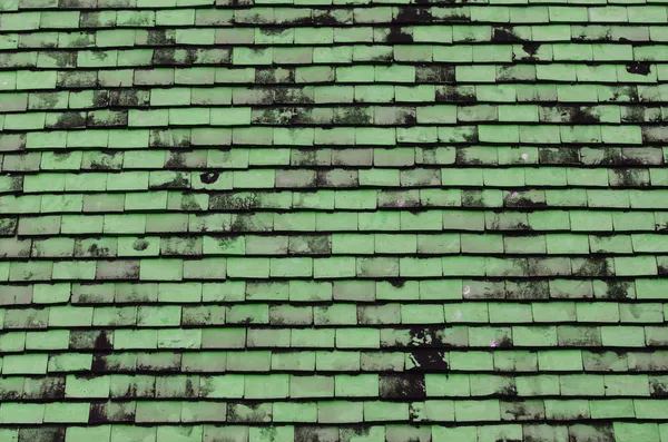 Gröna tegeltak för bakgrunden användning — Stockfoto