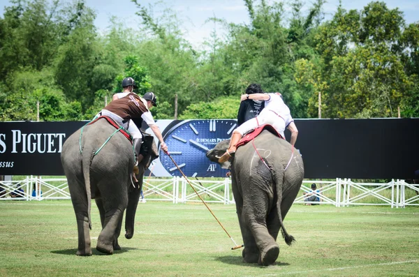 HUA HIN, THAILAND -SEPTEMBER 13, 201: Unidentified polo players — Stock Photo, Image